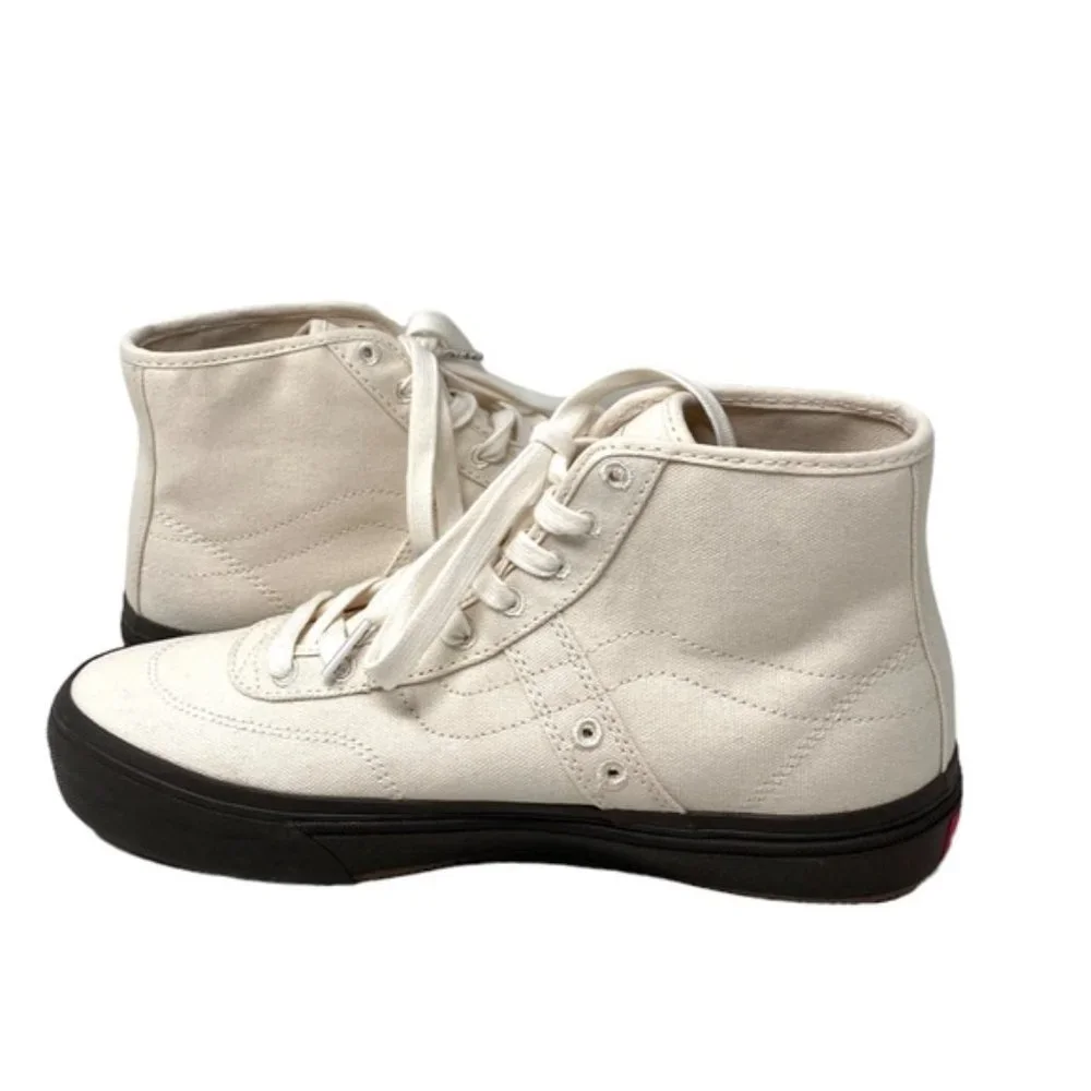 VANS x Quasi Crockett High Decon Shoe Canvas Beige Casual Men's Size VN0007QVTBD - Picture 5 of 9